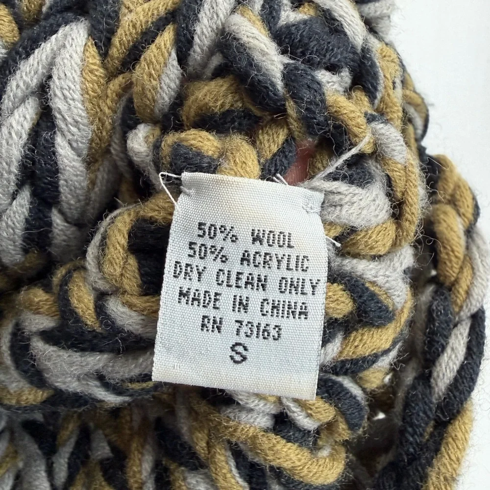 Vintage Illig Knit Sweater Tank Green Gray Black Wool Blend Size Small